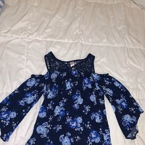 Blue flower shirt